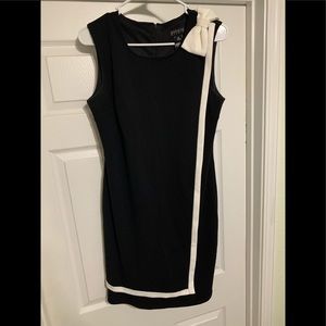 Black Dress with White Bow